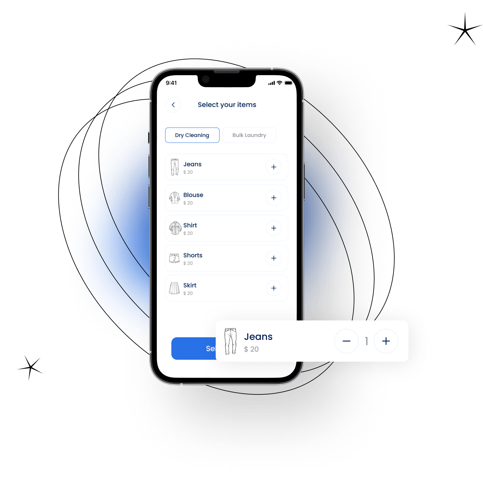 Laundry App Interface